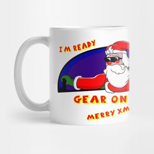 Santa Claus Driving Cool Christmas Cartoon Mug